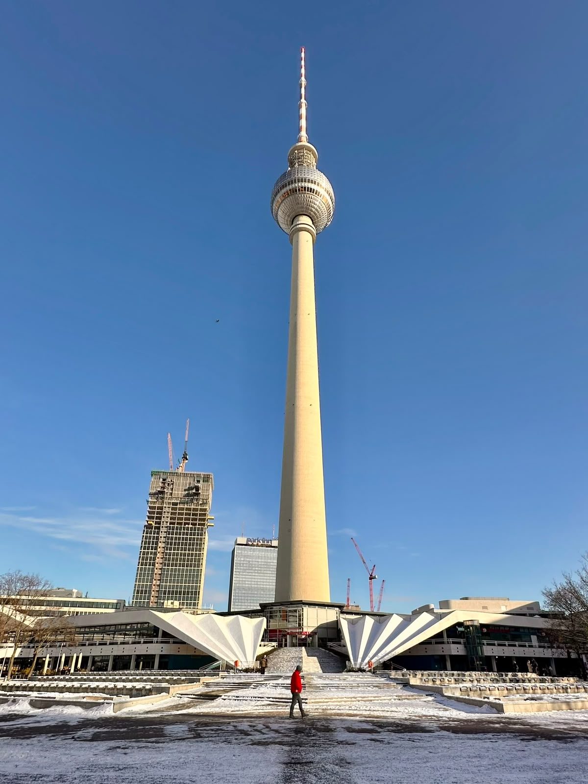Berlin’s TV tower rising above Alexanderplatz